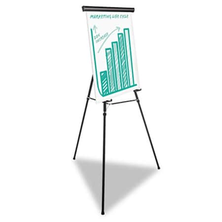 Snag-It Heavy Duty Presentation Easel, 69 in. Maximum Height, Metal, Black SN949858